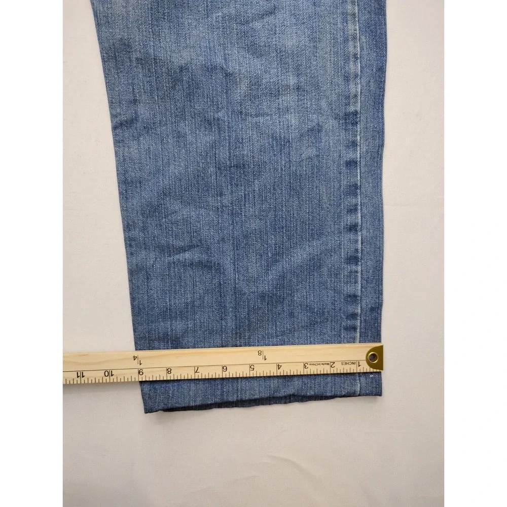 Levi's 505 Mens Regular Fit Jeans 36x29 Medium Blue Wash Denim Hemmed